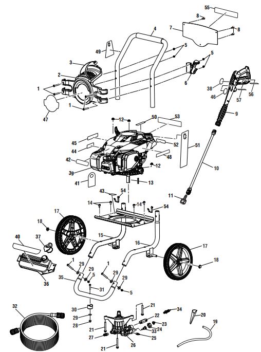 PS80960 Pressure washer replacement parts